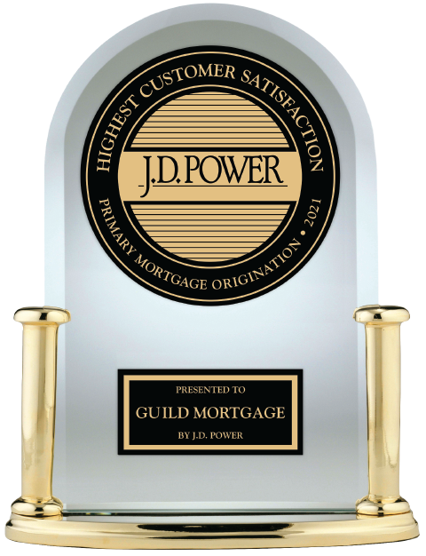 Guild Mortgage 2021 J.D. Power trophy