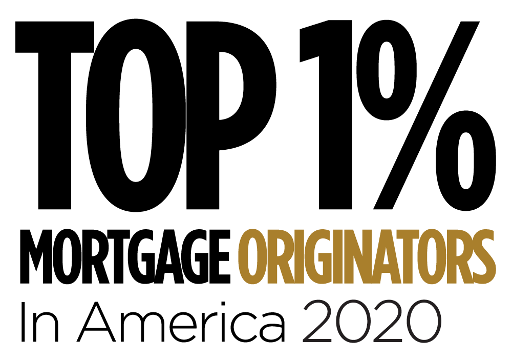 Top 1% Mortgage Originators in America 2020 award